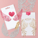 CRASPIRE Angel Wings, Hearts, Feathers Carbon Steel Cutting Dies Stencils, for DIY Scrapbooking/Photo Album, Decorative Embossing DIY Paper Card