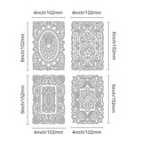 CRASPIRE 4Pcs 4 Style Carbon Steel Cutting Dies Stencils, for DIY Scrapbooking/Photo Album, Decorative Embossing DIY Paper Card, Floral Pattern, 15.2x10.2x0.08cm, 1pc/style