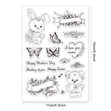 Craspire Bear, Rabbit, Butterfly, Flower, Mother's Day, Easter Clear Silicone Stamp Seal for Card Making Decoration and DIY Scrapbooking