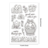Craspire Chicken with Easter Basket Clear Stamps Silicone Stamp Seal for Card Making Decoration and DIY Scrapbooking