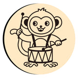 Monkey Playing Drums Wax Seal Stamps