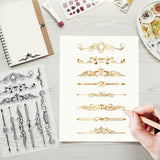 Craspire Dividing Line, European Style, Lace, Baroque Stamps Silicone Stamp Seal for Card Making Decoration and DIY Scrapbooking