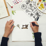Craspire Vintage, Sewing Clear Stamps Silicone Stamp Seal for Card Making Decoration and DIY Scrapbooking