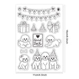 Craspire Bichon, Birthday, Party, Dog Clear Silicone Stamp Seal for Card Making Decoration and DIY Scrapbooking