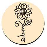 Word Smile Sunflower Wax Seal Stamps