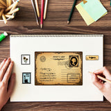 Craspire Vintage, Postcard, Stamp, Postmark, Postage Clear Silicone Stamp Seal for Card Making Decoration and DIY Scrapbooking