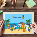 Craspire Shark, Summer, Hawaii Clear Silicone Stamp Seal for Card Making Decoration and DIY Scrapbooking