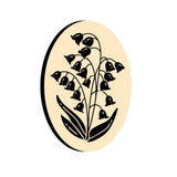 Lily of the Valley Oval Wax Seal Stamps