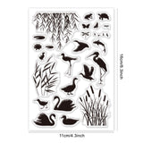 Craspire Wetlands, Egrets, Lotus, Frogs, Turtles, Wild Ducks, Swans, Dragonflies, Butterflies, Geese, Birds, Reeds, Willows, Cattails Clear Silicone Stamp Seal for Card Making Decoration and DIY Scrapbooking