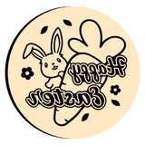 Happy Easter Carrot Rabbit Wax Seal Stamps