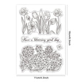 Craspire Tulips, Hydrangea Clear Silicone Stamp Seal for Card Making Decoration and DIY Scrapbooking