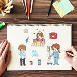 Craspire Cure, Sick, Sick, Nurses Day, Recover Clear Silicone Stamp Seal for Card Making Decoration and DIY Scrapbooking