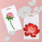 CRASPIRE Peony Carbon Steel Cutting Dies Stencils, for DIY Scrapbooking/Photo Album, Decorative Embossing DIY Paper Card