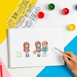 Craspire Friends, Fashion, Greetings Clear Silicone Stamp Seal for Card Making Decoration and DIY Scrapbooking