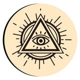 Triangle Devil Eye Wax Seal Stamps