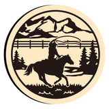 Western Cowboy Woodland Wax Seal Stamps