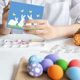 CRASPIRE Rabbit Silhouette, Bushes, Basket, Eggs Carbon Steel Cutting Dies Stencils, for DIY Scrapbooking/Photo Album, Decorative Embossing DIY Paper Card