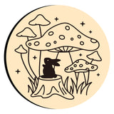 Rabbit and Mushroom Wax Seal Stamps