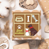 CRASPIRE Cat, Dog, Bone, Fish, Wool Carbon Steel Cutting Dies Stencils, for DIY Scrapbooking/Photo Album, Decorative Embossing DIY Paper Card