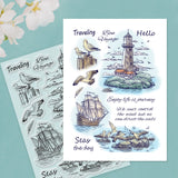 Craspire Lighthouse and Seagul Clear Silicone Stamp Seal for Card Making Decoration and DIY Scrapbooking