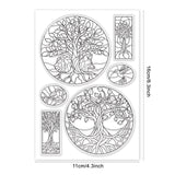 Craspire Tree of Life Stained Glass Style Clear Silicone Stamp Seal for Card Making Decoration and DIY Scrapbooking