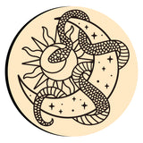 Snake Entwining the Moon Wax Seal Stamps