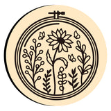 Embroidery Hoop Flowers Wax Seal Stamps