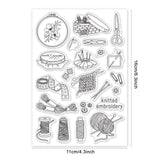 Craspire PVC Plastic Stamps, for DIY Scrapbooking, Photo Album Decorative, Cards Making, Stamp Sheets, Yarn Ball Pattern, 16x11x0.3cm