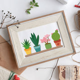 CRASPIRE Succulents, Pots, Cacti Carbon Steel Cutting Dies Stencils, for DIY Scrapbooking/Photo Album, Decorative Embossing DIY Paper Card