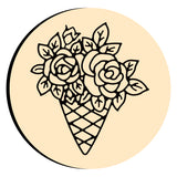 Rose Ice Cream Wax Seal Stamps