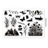 Craspire Custom PVC Plastic Clear Stamps, for DIY Scrapbooking, Photo Album Decorative, Cards Making, Dragonfly Pattern, 160x110x3mm