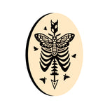 Arrow Skeleton Moth Oval Wax Seal Stamps