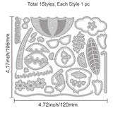 CRASPIRE Summer, Duck, Beach, Coconut, Umbrella, Surf Carbon Steel Cutting Dies Stencils, for DIY Scrapbooking/Photo Album, Decorative Embossing DIY Paper Card