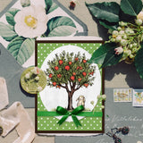 Craspire Fruit Tree, Pomegranate Tree, Pine Tree, Rabbit, Bird Clear Silicone Stamp Seal for Card Making Decoration and DIY Scrapbooking