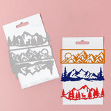CRASPIRE Mountains and Trees Carbon Steel Cutting Dies Stencils, for DIY Scrapbooking/Photo Album, Decorative Embossing DIY Paper Card