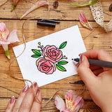 Craspire Linear Rose Stamps Silicone Stamp Seal for Card Making Decoration and DIY Scrapbooking