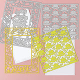 CRASPIRE Father's Day Border, Background Carbon Steel Cutting Dies Stencils, for DIY Scrapbooking/Photo Album, Decorative Embossing DIY Paper Card