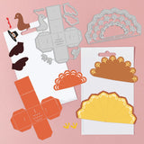 CRASPIRE Turkey, Thanksgiving Carbon Steel Cutting Dies Stencils, for DIY Scrapbooking/Photo Album, Decorative Embossing DIY Paper Card
