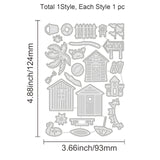 CRASPIRE Seaside, Beach, Swimming Ring, Sun Umbrella, Coconut Tree, Surfboard Carbon Steel Cutting Dies Stencils, for DIY Scrapbooking/Photo Album, Decorative Embossing DIY Paper Card