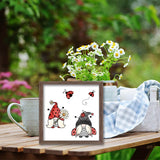 Craspire Cute Ladybug, Gnomes, Flowers Clear Silicone Stamp Seal for Card Making Decoration and DIY Scrapbooking