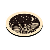 Waves and Stars Oval Wax Seal Stamps