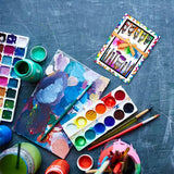 Craspire Paint, Brush, Palette Clear Silicone Stamp Seal for Card Making Decoration and DIY Scrapbooking