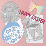 CRASPIRE Egg House, Easter Carbon Steel Cutting Dies Stencils, for DIY Scrapbooking/Photo Album, Decorative Embossing DIY Paper Card