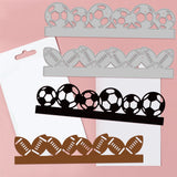 CRASPIRE Ball Corners, Football, Basketball, Football, Baseball Carbon Steel Cutting Dies Stencils, for DIY Scrapbooking/Photo Album, Decorative Embossing DIY Paper Card