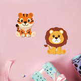 CRASPIRE Lion, Tiger, Cute Animals, Greeting Card Carbon Steel Cutting Dies Stencils, for DIY Scrapbooking/Photo Album, Decorative Embossing DIY Paper Card