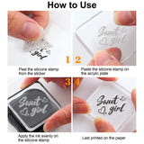 Craspire Silicone Stamp Seal for Card Making Decoration and DIY Scrapbooking, Including Girl, Work, Study, Computer, Book, Cat