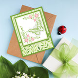 CRASPIRE Flower, Butterfly Corner Clear Silicone Stamp Seal for Card Making Decoration and DIY Scrapbooking