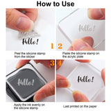 Craspire Blessing Greeting Phrase Clear Stamps Silicone Stamp Seal for Card Making Decoration and DIY Scrapbooking