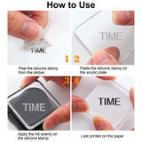 Craspire PVC Plastic Stamps, for DIY Scrapbooking, Photo Album Decorative, Cards Making, Stamp Sheets, Word, 16x11x0.3cm