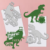 CRASPIRE Saint Patrick's Day Dinosaur Carbon Steel Cutting Dies Stencils, for DIY Scrapbooking/Photo Album, Decorative Embossing DIY Paper Card